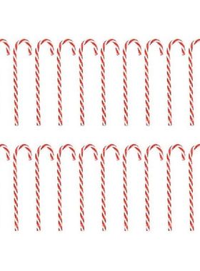 24PCS Christmas Bauble Plastic Candy Cane Ornament Candy