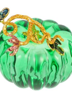 Pumpkin Glass Pumpkins Decor Ornament Table Harvest
