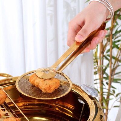 Stainless Steel Filter Colanders BBQ Food Clip Clamp Oil