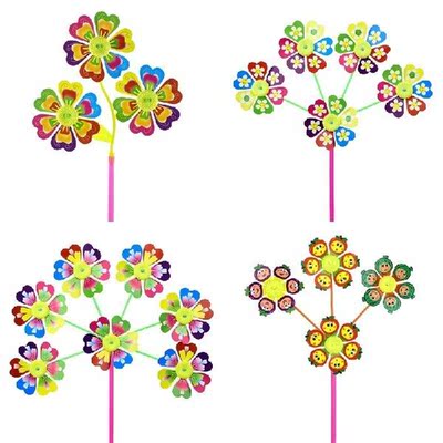 Windmill Toy for Children Outside Play Flower Pinwheel