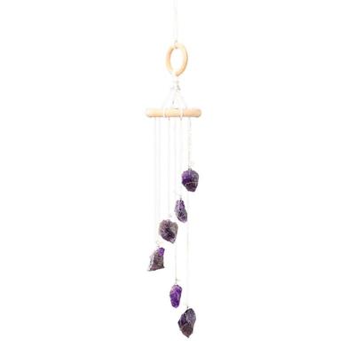 Crystal Tumbled Stones Wind Chime Raw Stone Wind Chimes