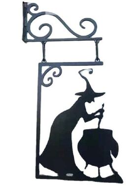 K1MF Dekorasi Pintu Tokoh Hantu Halloween Patung Penyihir