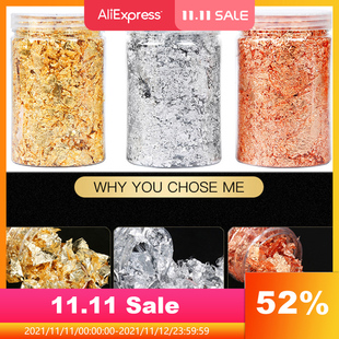 Shiny 10g Gold Foil Jewelry Luxury Resin Decoration Paper Ha