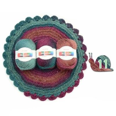Benang Rajut Pelangi Lembut Warna Gradien DIY Bayi Rajutan