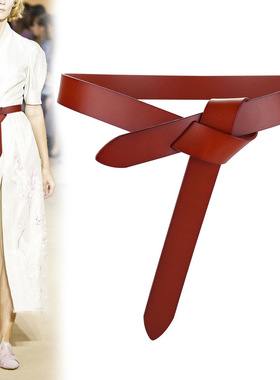 New Design Knot Cowskin Women's Belts Soft Real Leat
