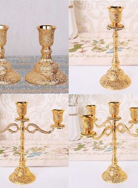 Luxurious Gold Color Candelabra  Candle Holder, 1/3/5 Arms
