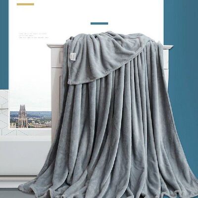 Solid color Flannel Blanket Soft Warm Coral Fleece velvet