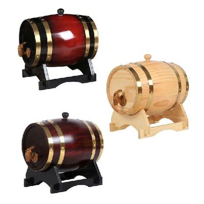Ek Penuaan Barel Kayu Anggur Barel Dispenser Ember