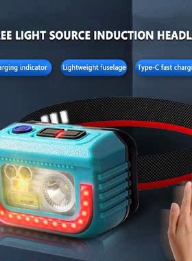 Type-C Rechargeable Headlamp Gesture Sensor XPG Headlight