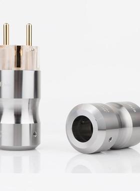 Pair High Quality P090 24k Gold plated schuko Power connetor