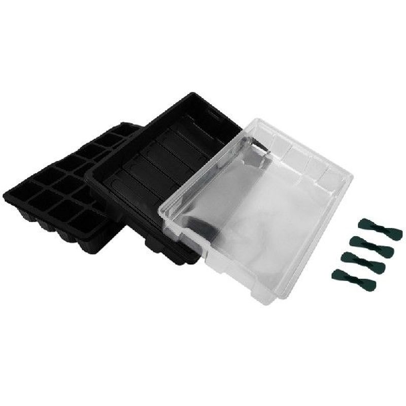 4Pcs Seedling Tray, 24 Cells Plastic Seedling Nursery Tray