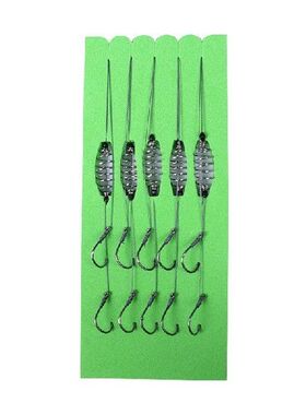 5 Pcs/Set Double-Hook Fishing Line Steel Barbed Carp Hooks