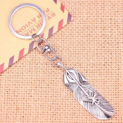 20pcs New Fashion Keychain 56*15 mm feather eagle Pendants