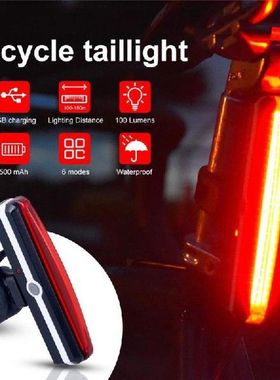 lanterna bicicleta 6 Modes Taillight bicycle USB