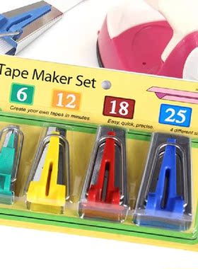 4PCS Bias Tape Maker Set DIY Hand Sewing Tape Maker 6mm