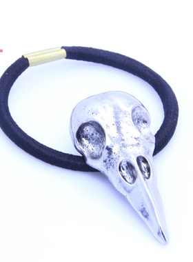 Women Punk Gothic Crow Elastic Hair Rope Bands Accessories