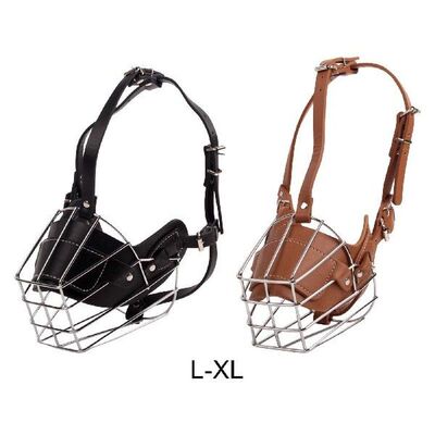 idealsgarden Muzzle for Dog Adjustable PU Leather Straps