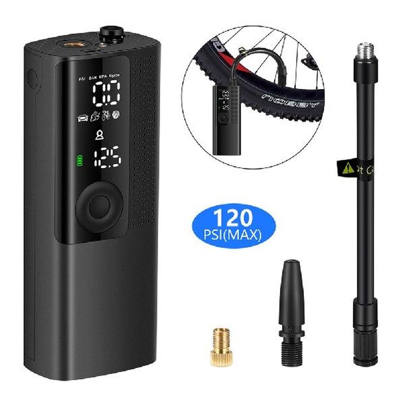 Electric Car Tire Inflator Wireless Air Compressor Pump For
