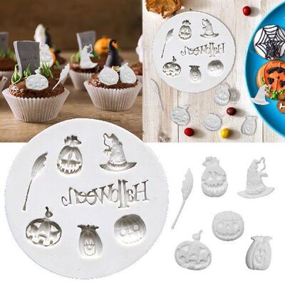 Halloween Pumpkin Silicone Fudge DIY Soft Pottery Clay Cake