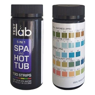 100PCS 5-In-1 Swimming Pool PH Test Paper Residual Chlorine