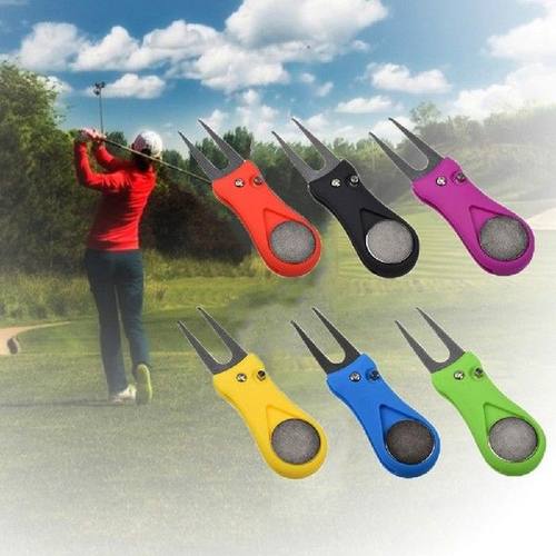1pc Stainless Steel Golf Divot Repair Switchblade Tool