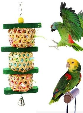 Bird Chewing Toys Parrots Cage Shredding Toys Bird Foraging