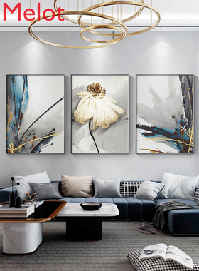 Light Luxury Living Room Abstract ThreePiece Painting