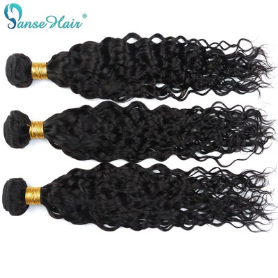 Indian Human Hair Weaving Water Wave Hair Extension Cus