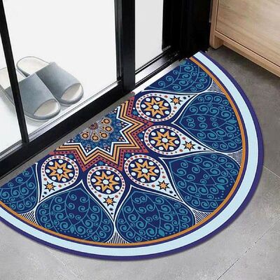 Creative Half Round Door Mat Easy-to-Clean Welcome Entrance