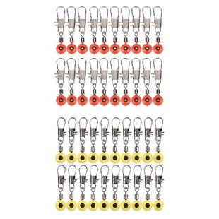 20pcs Fishing Float Rolling Swivel Fishing Line Hook