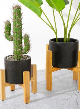 1Pcs Wood Planter Pot Trays Flower Pot Rack Home Garden