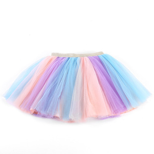 Girls Skirts Baby Ballet Dance Rainbow Tutu Toddler Star Gli