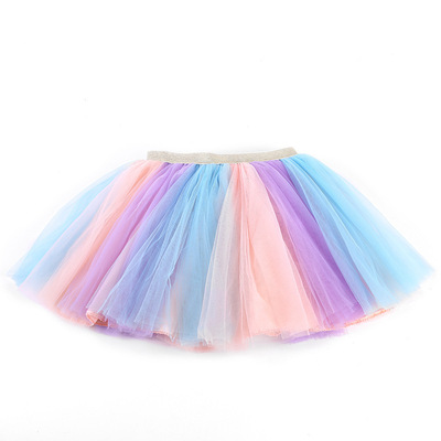 Girls Skirts Baby Ballet Dance Rainbow Tutu Toddler Star Gli