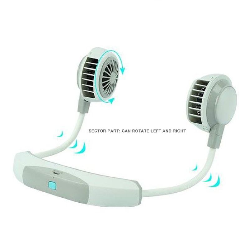Mini Neck Fan Headphone DesignPortable USB Rechargable