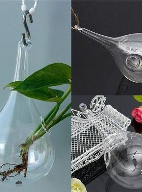 1pcs Glass Hanging Vase Flower Planter Container Pot
