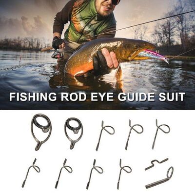 Set Panduan Joran Pancing 11 Buah Ujung Kait Panduan