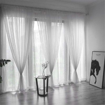 White Tulle Curtains For Living Room Decoration Super Soft