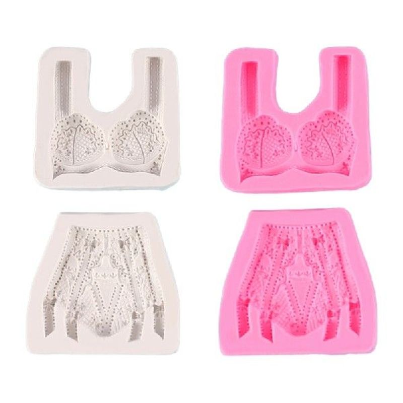 896A Chocolate Molds Silicone Swimsuit Mold Bra and Short