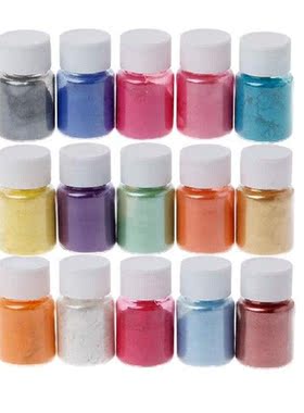 15PC DIY Handmade Soap Making Pigment Mica Powder Glitter
