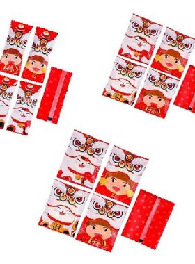 K1MF Set Tas Kemasan Kucing Dansa Singa Cina Tas