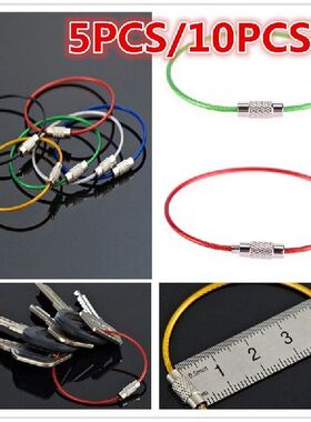 Stainless Steel Key Chain Rings Wire Keychain Cable Rope