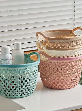 Rattan Design Dirty Laundry Basket Hollow Out Organizer