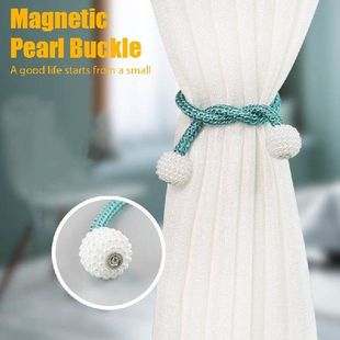 2PC Pearl Magnetic Curtain Clip Curtain Holders Tie Back
