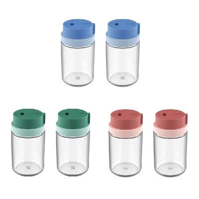 896A 2Pcs Rotating Seasoning Bottles Salt Spice Shaker