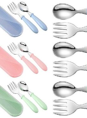 3 Sets Toddler Utensils Toddler Flatware Set with Silicone