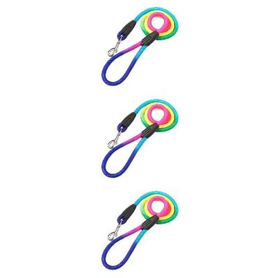3pcs 1.2M Colorful Dog Chains Hauling Leash Cat Pulling