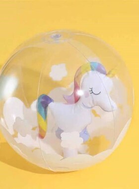 3D Outdoor Toys Summer PVC Inflatable Beach Ball Unicorn