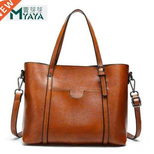 single handbag retro women ladies shoulder leather bag