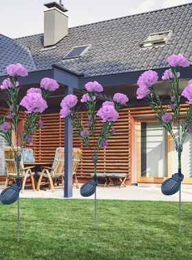 LED Solar Lawn Decorative Lights Automatic Glow Carnations