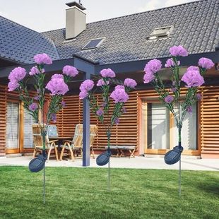 LED Solar Lawn Decorative Lights Automatic Glow Carnations